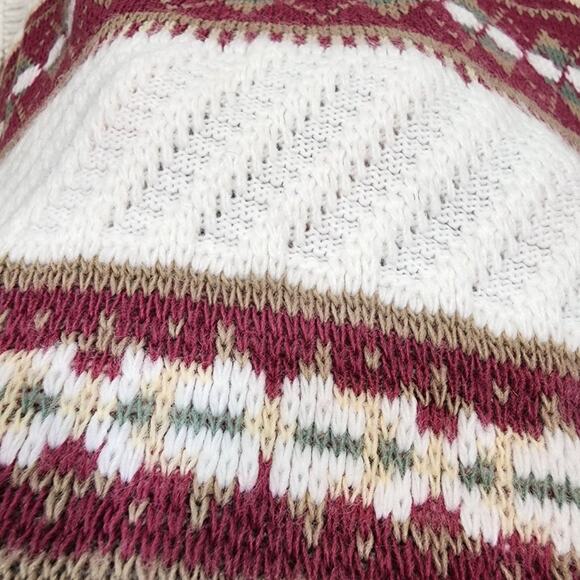 Vintage Season Ticket button front floral v-neck sweater vest woman's size 2XL - Picture 4 of 8